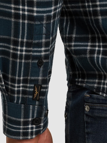 PME Legend Regular fit Skjorta 'Shirt with check pattern' i blå