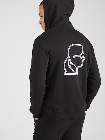 Karl Lagerfeld Sweatjacke in Schwarz: Vorderseite