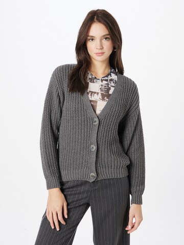 JAN 'N JUNE Knit Cardigan 'LENA' in Grey: front