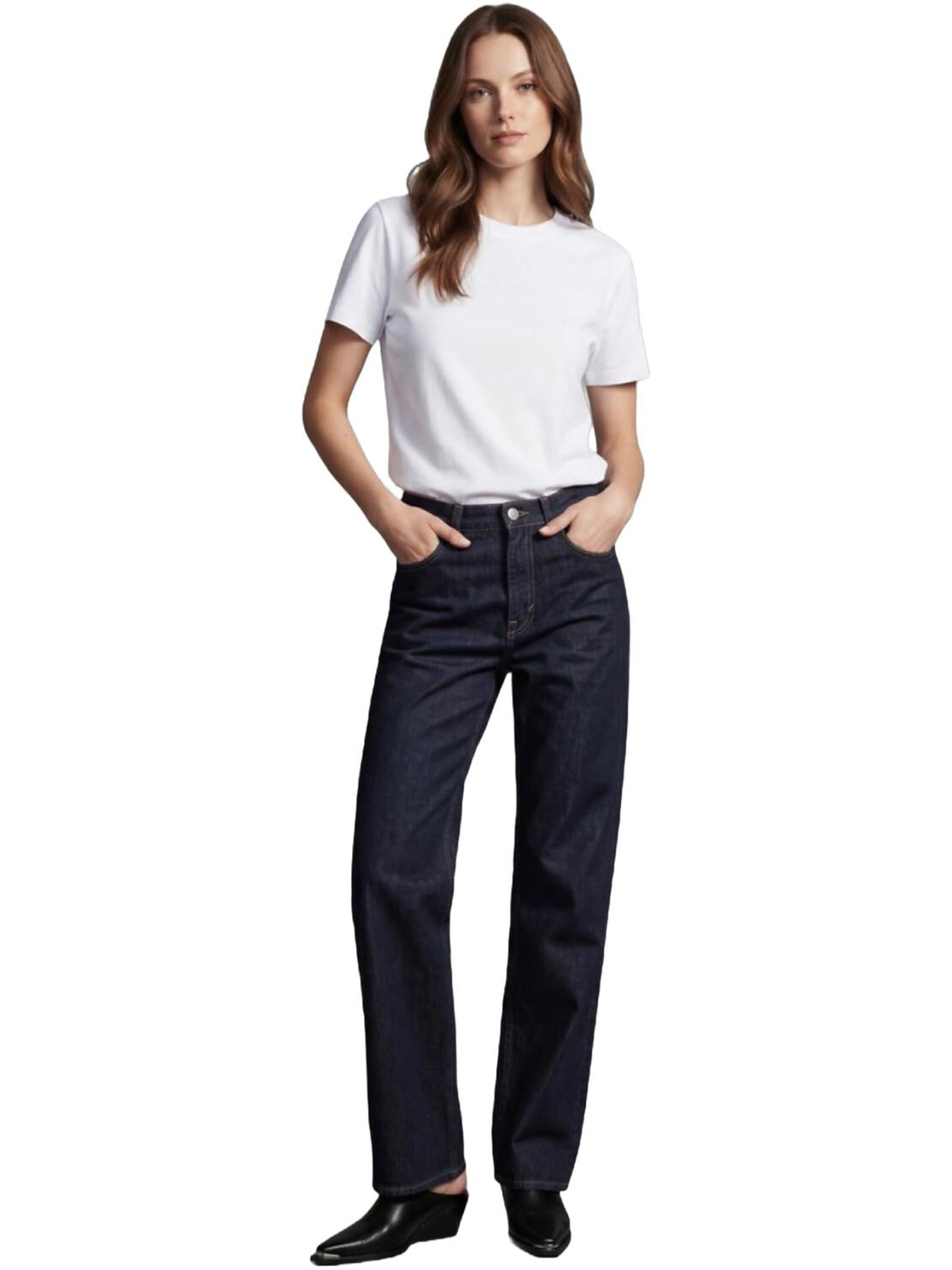 LTB Jeans Shirt 'LTB Jeans Damen Basic T-Shirt' in White: front
