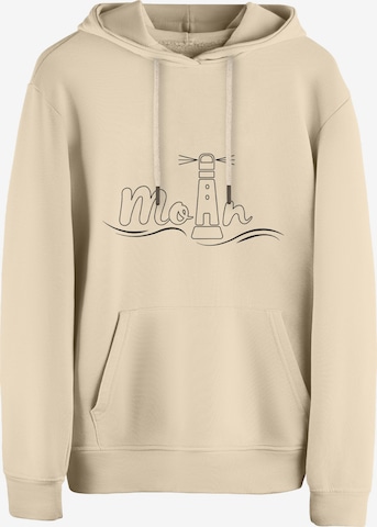 Cotton Prime - Sweatshirt 'Leuchtturm - Moin' em bege: frente