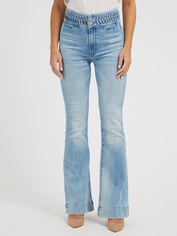 GUESS Flared Jeans in Blue: front