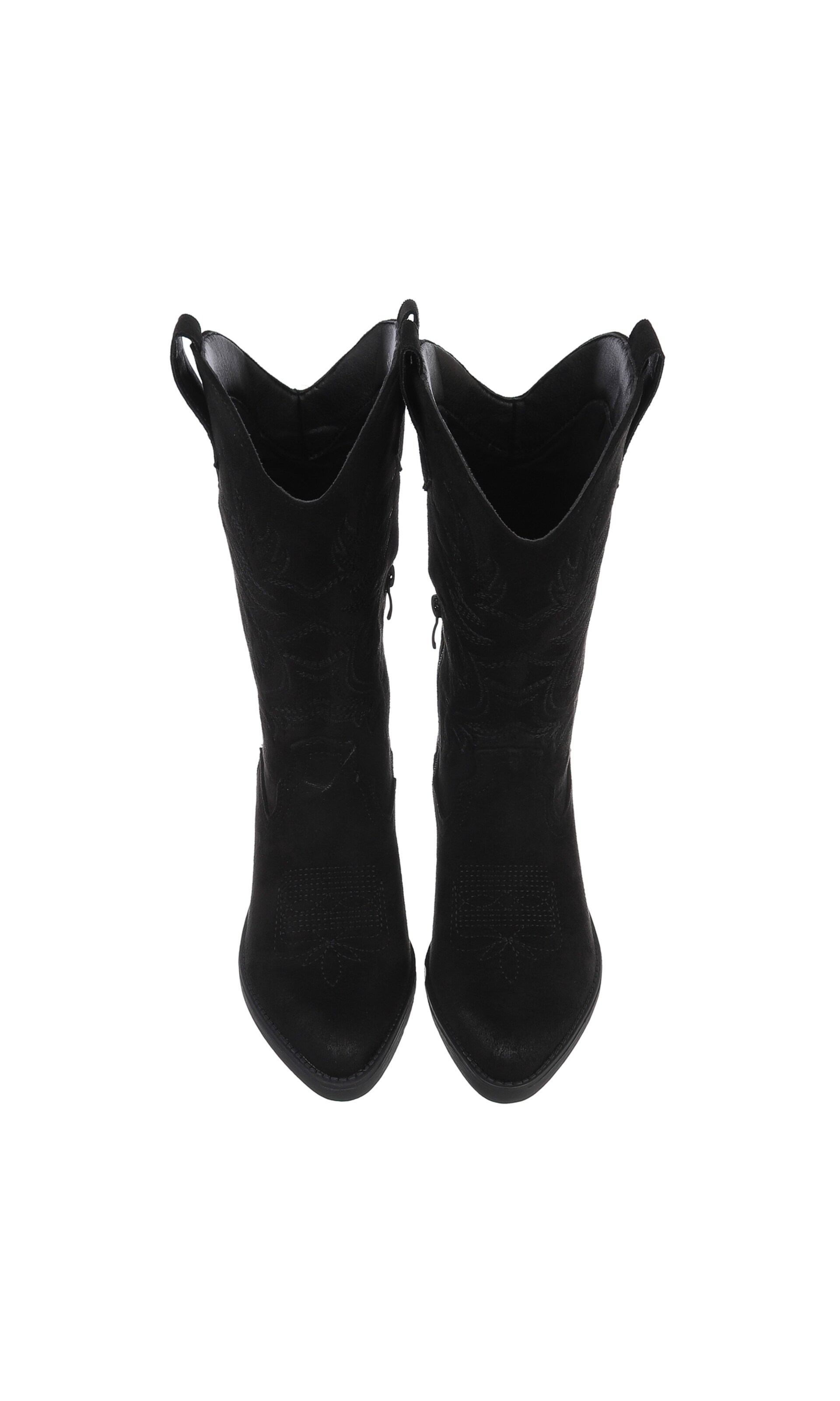 Ital-Design Cowboy Boots in Black