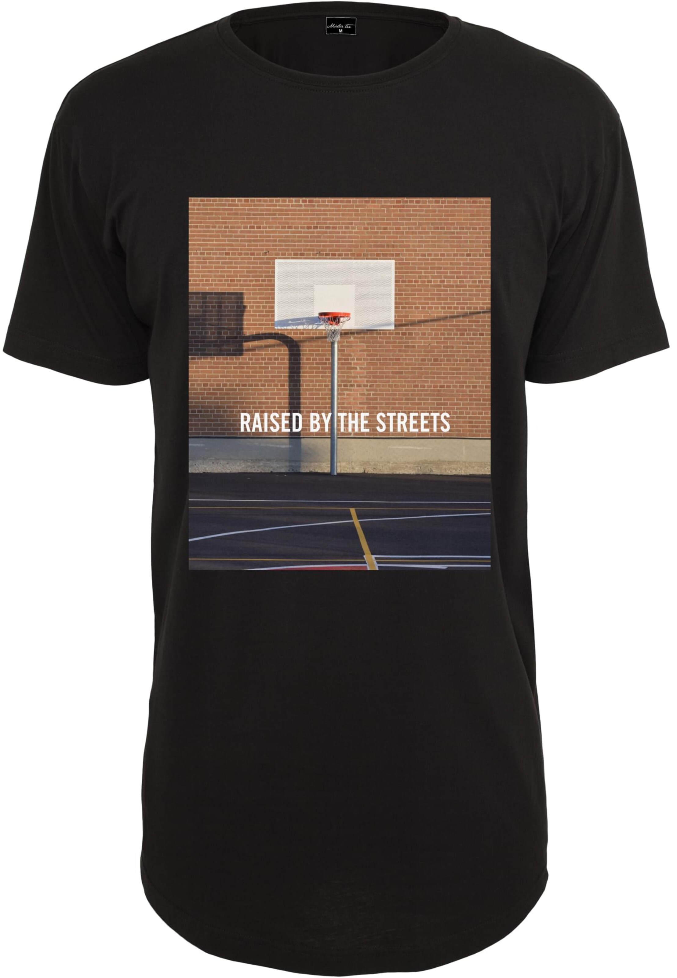 MT Men T-Shirt 'Raised By The Streets' in Schwarz: Vorderseite