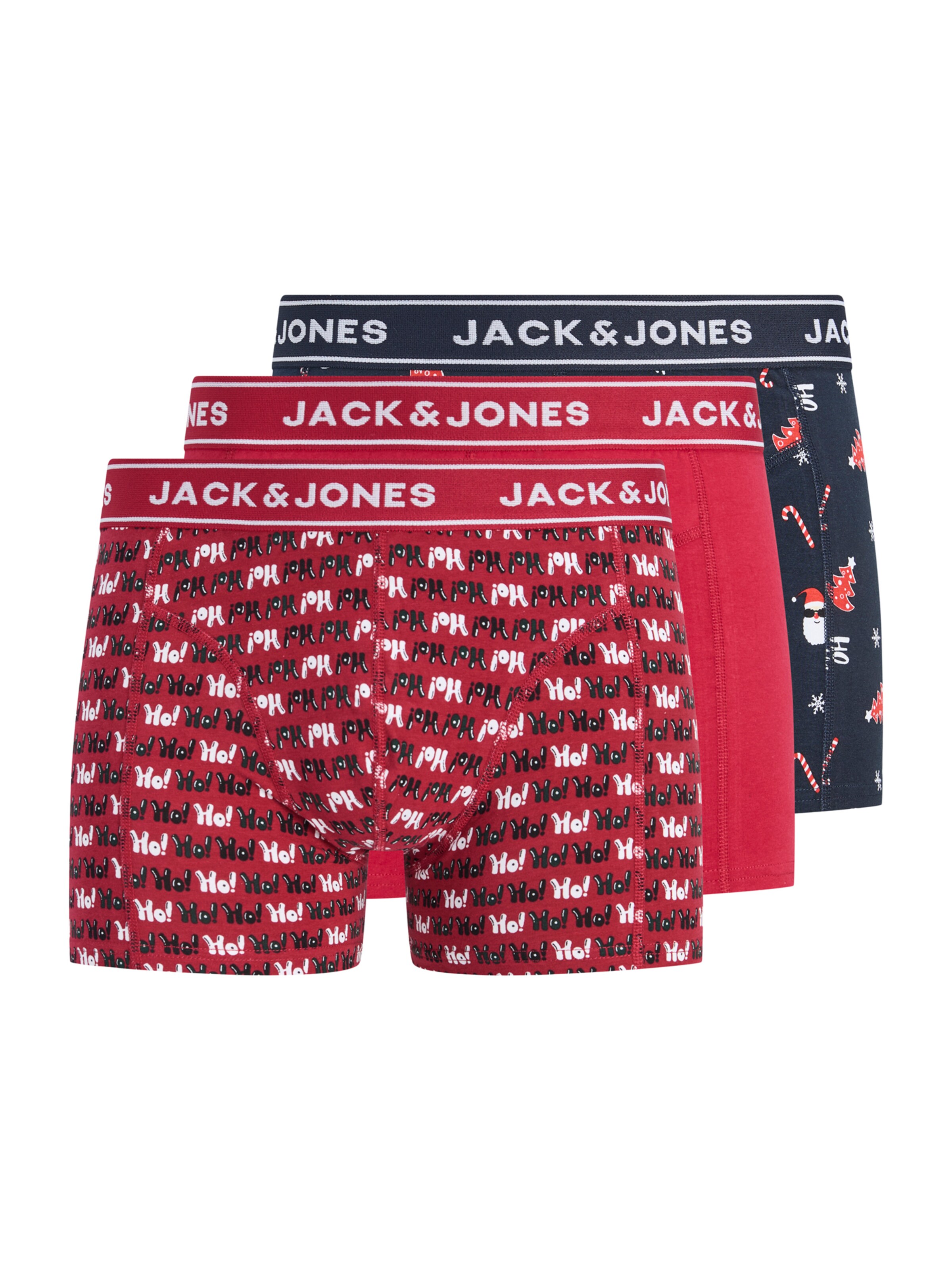 JACK & JONES - Calzoncillo boxer 'JACEDDIE XMAS' en azul: frente