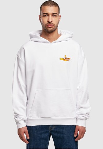 Merchcode Sweatshirt 'Yellow Submarine' in Wit: voorkant