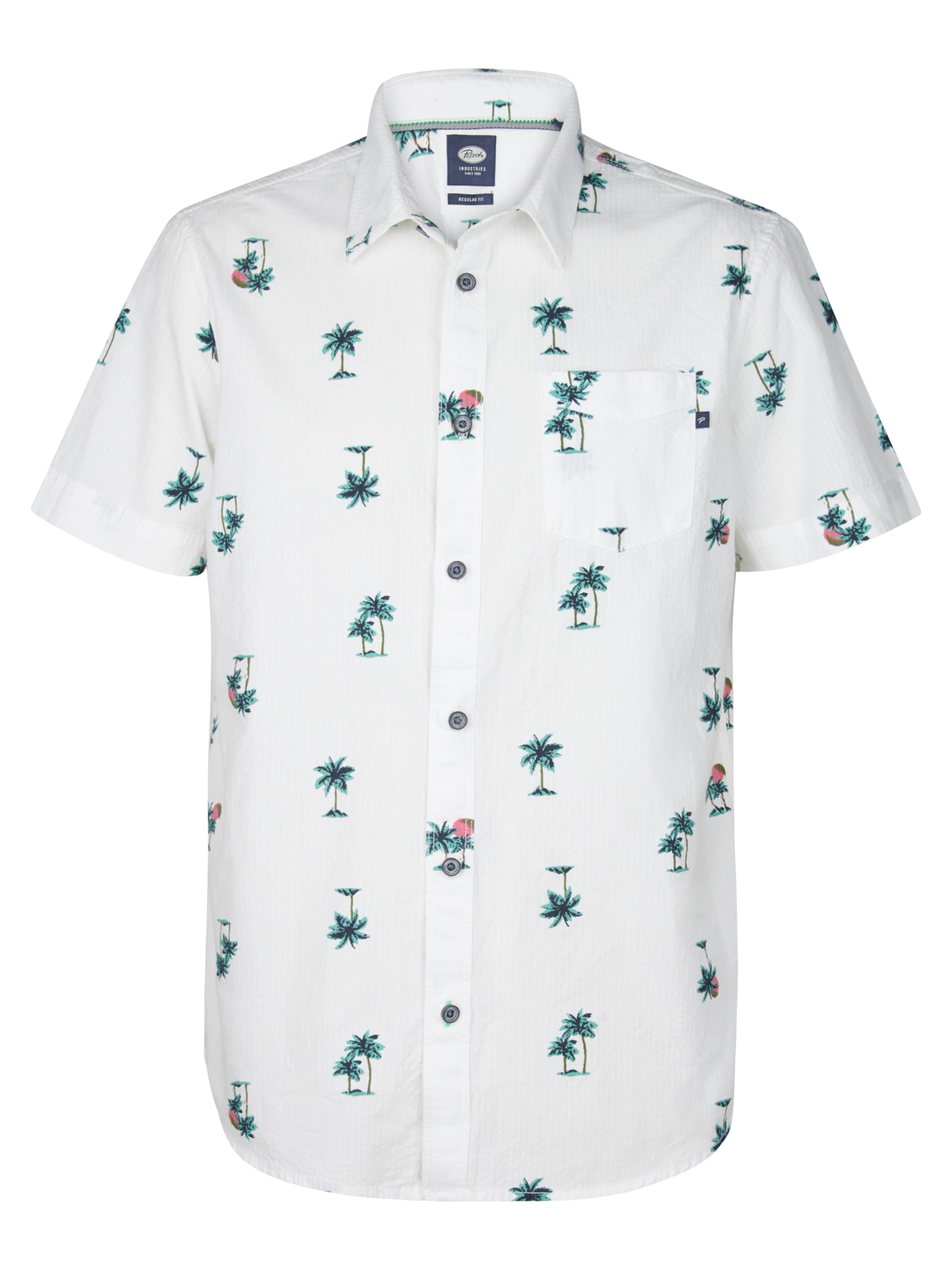 Petrol Industries Regular Fit Hemd 'Coralshore' in Weiß: Vorderseite