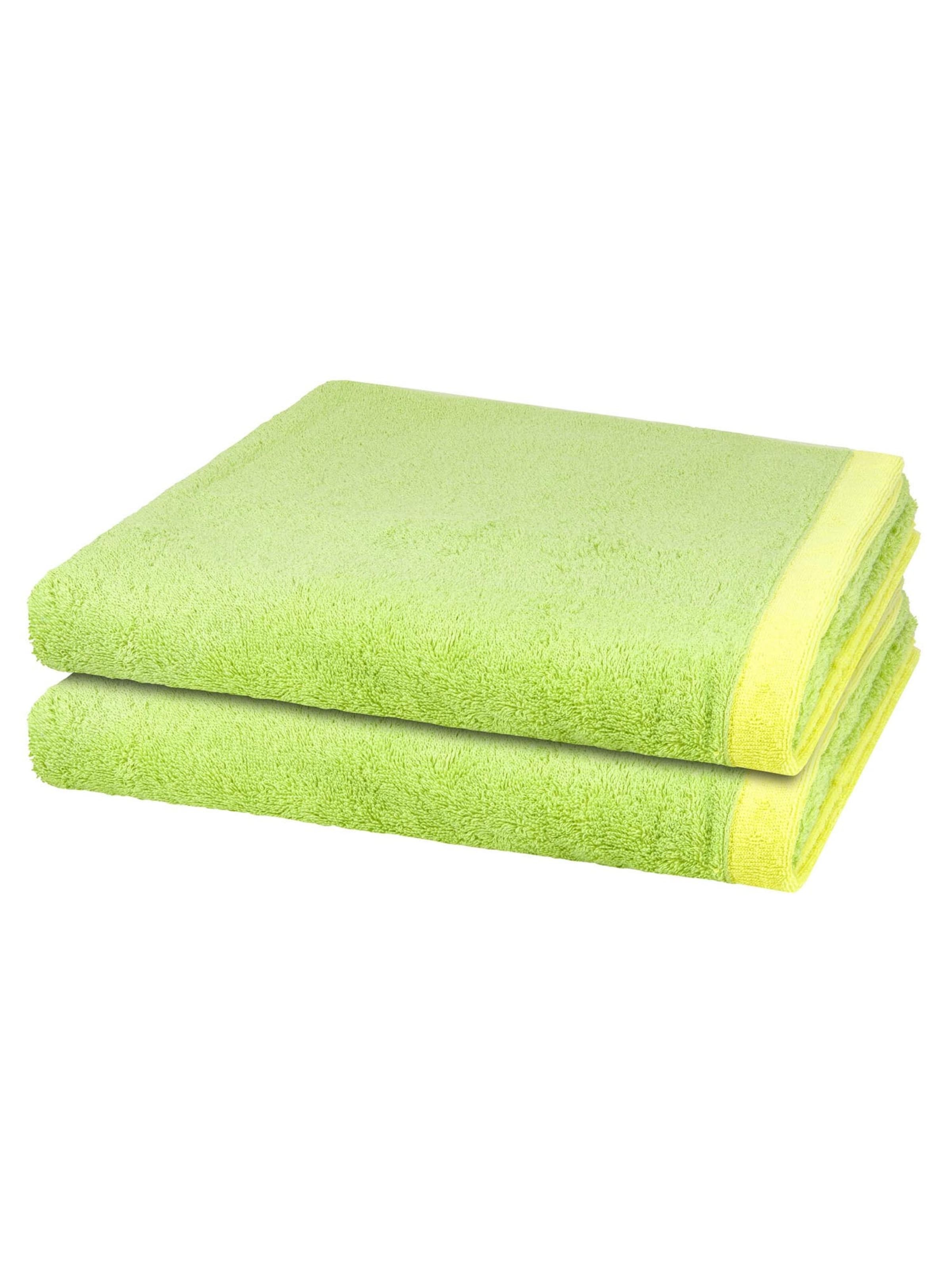 Cawö Handtuch 'Lifestyle Splash'‌‌‌‌‌‌‌ in Grün: Vorderseite