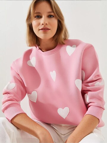 Bianco Lucci Sweatshirt in Pink: Vorderseite