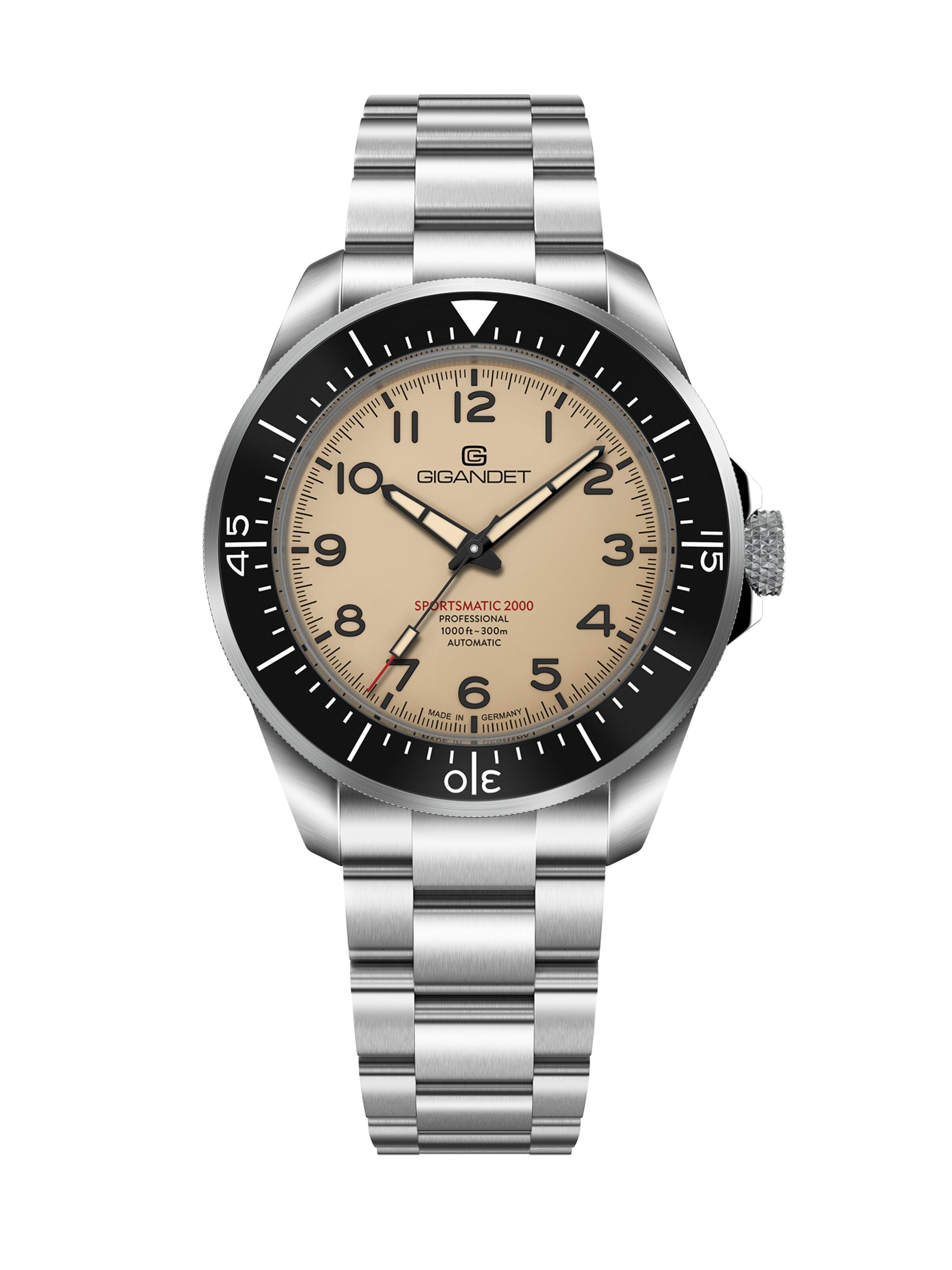 Montre à affichage analogique 'SPORTSMATIC 2000' Gigandet en beige : devant