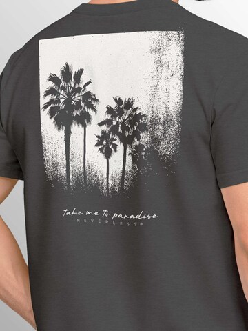 Neverless Shirt 'Palmen' in Grey