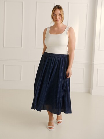 Guido Maria Kretschmer Curvy Skirt 'Maribell' in Blue