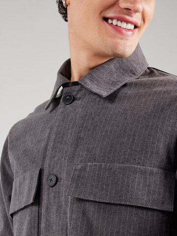 ANNARR Regular fit Button Up Shirt 'ANRHARKI' in Grey
