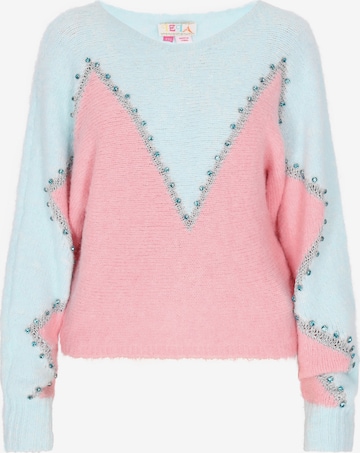 Pulover de la IZIA pe albastru: față