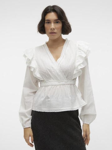 VERO MODA Bluse 'NOIR' in Weiß: Vorderseite