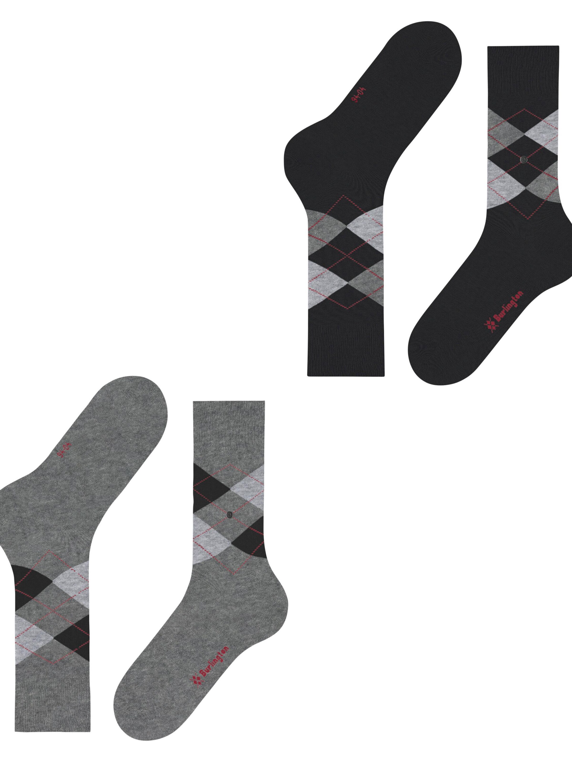 BURLINGTON Socks 'Everyday Argyle' in Grey