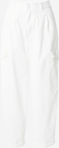 Carhartt WIP Alt kitsenev Klapptaskutega püksid 'Collins', värv valge: eest vaates