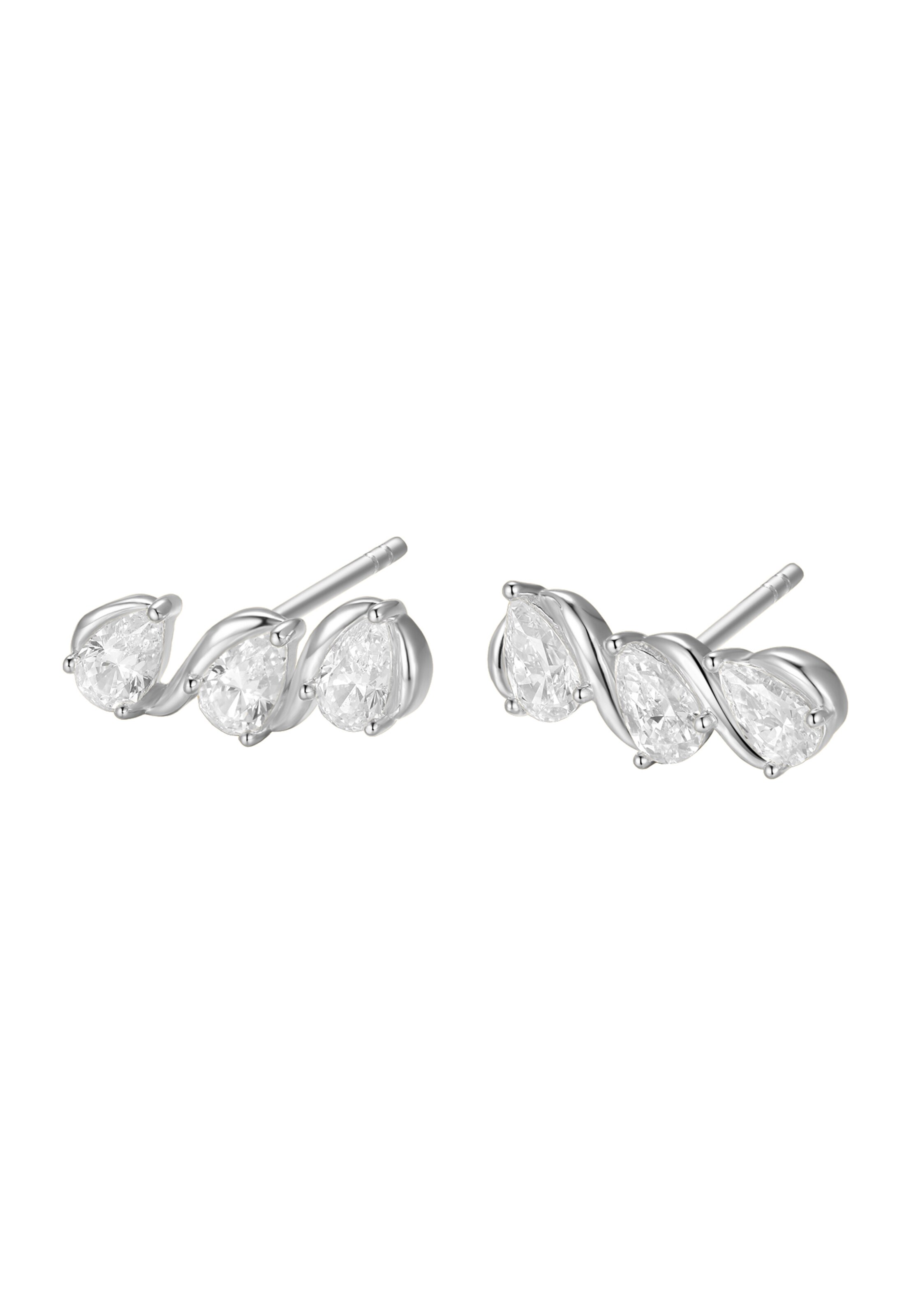 Nana Kay Earrings 'Sparkly Couture' in Silver: front