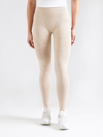 NEBBIA Skinny Sportbyxa i beige: framsida