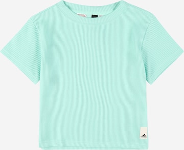 ADIDAS SPORTSWEAR Performance Shirt 'Lounge Waffle Loose' in Green: front