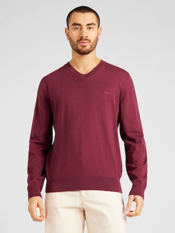 BOSS Sweater 'Pacello' in Red: front