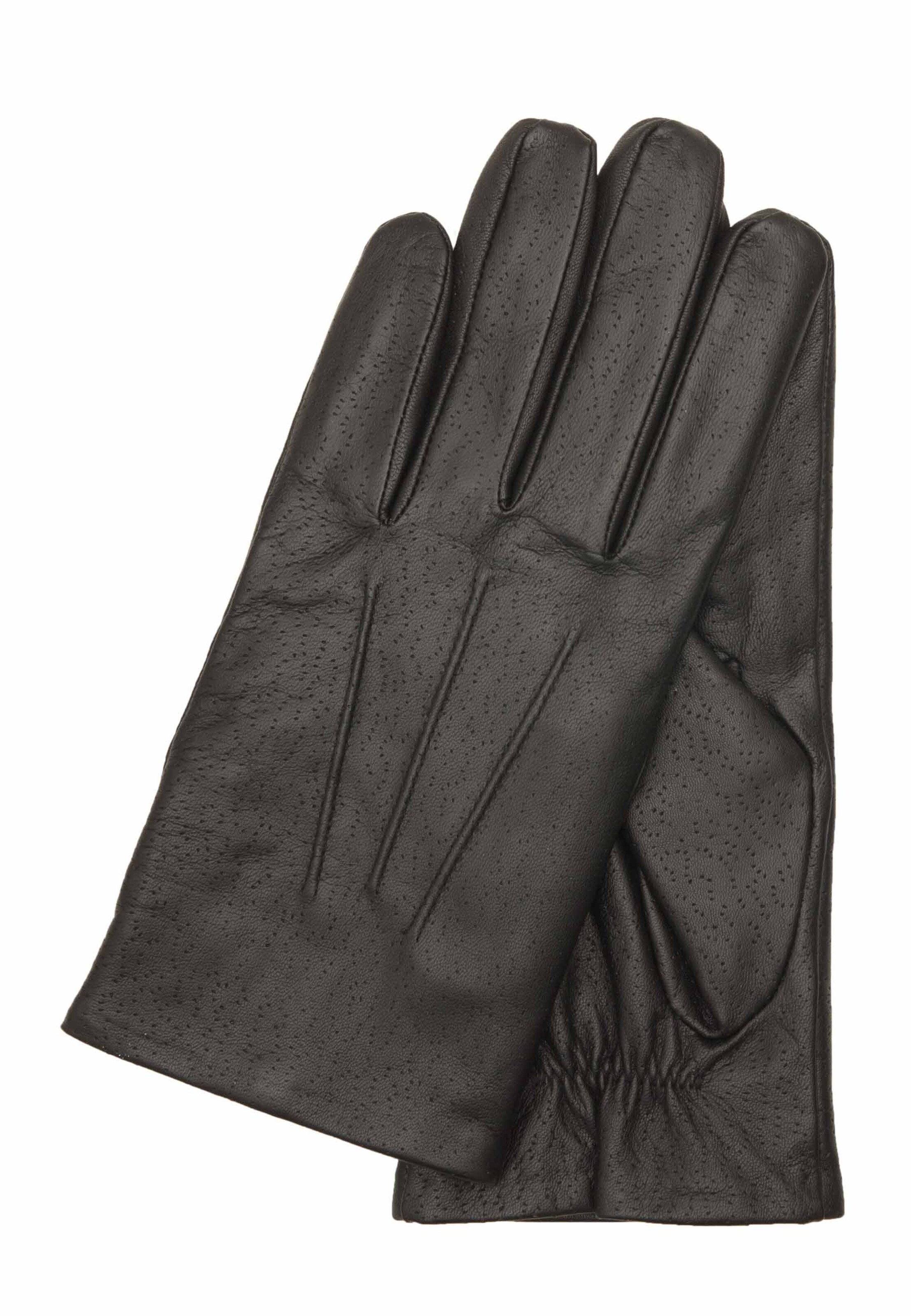 Gretchen Full finger gloves 'Perfo' in Black: front