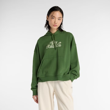 new balance Sweatshirt 'Flower' in Groen: voorkant