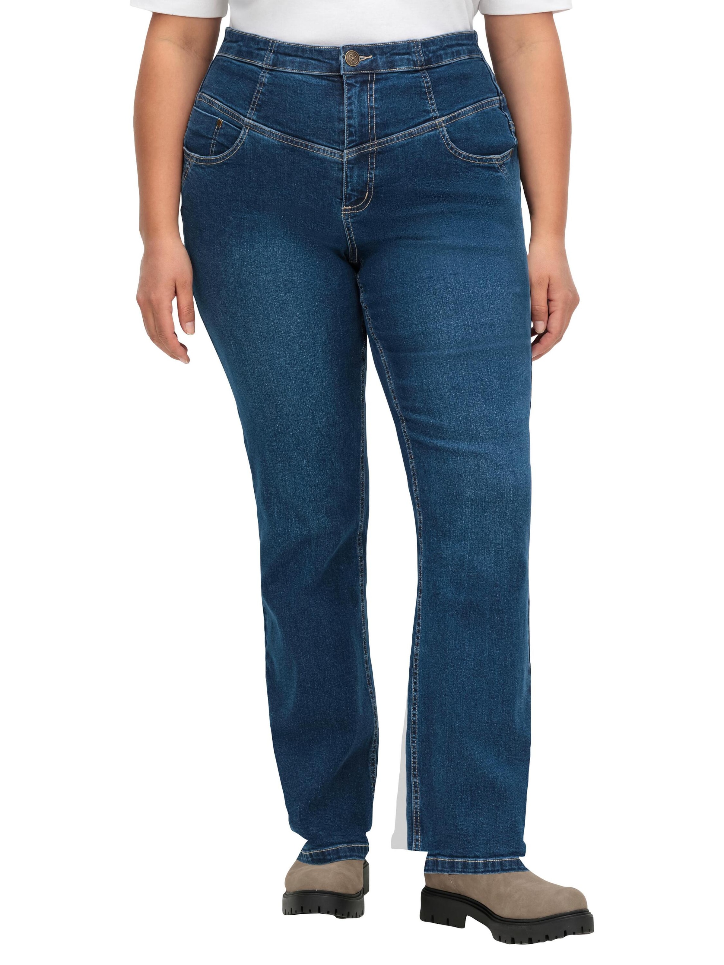 SHEEGO Bootcut Džínsy 'Anne' - Modrá: predná strana