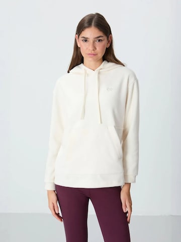 Sweat-shirt Tommy Life en blanc : devant
