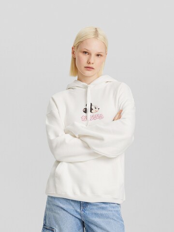 Sweat-shirt Bershka en blanc