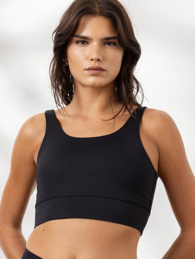 Reggiseno sportivo 'Bustier Unicolor' in L Hey Honey di colore nero, Visualizzazione prodotti