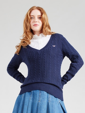 HOLLISTER Pulover | modra barva: sprednja stran