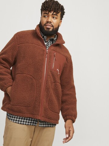 Veste en polaire Jack & Jones Plus en marron