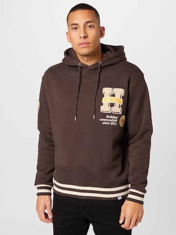 Sweat-shirt Les Deux en marron : devant