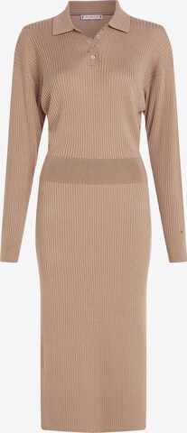 TOMMY HILFIGER Knitted dress in Beige: front
