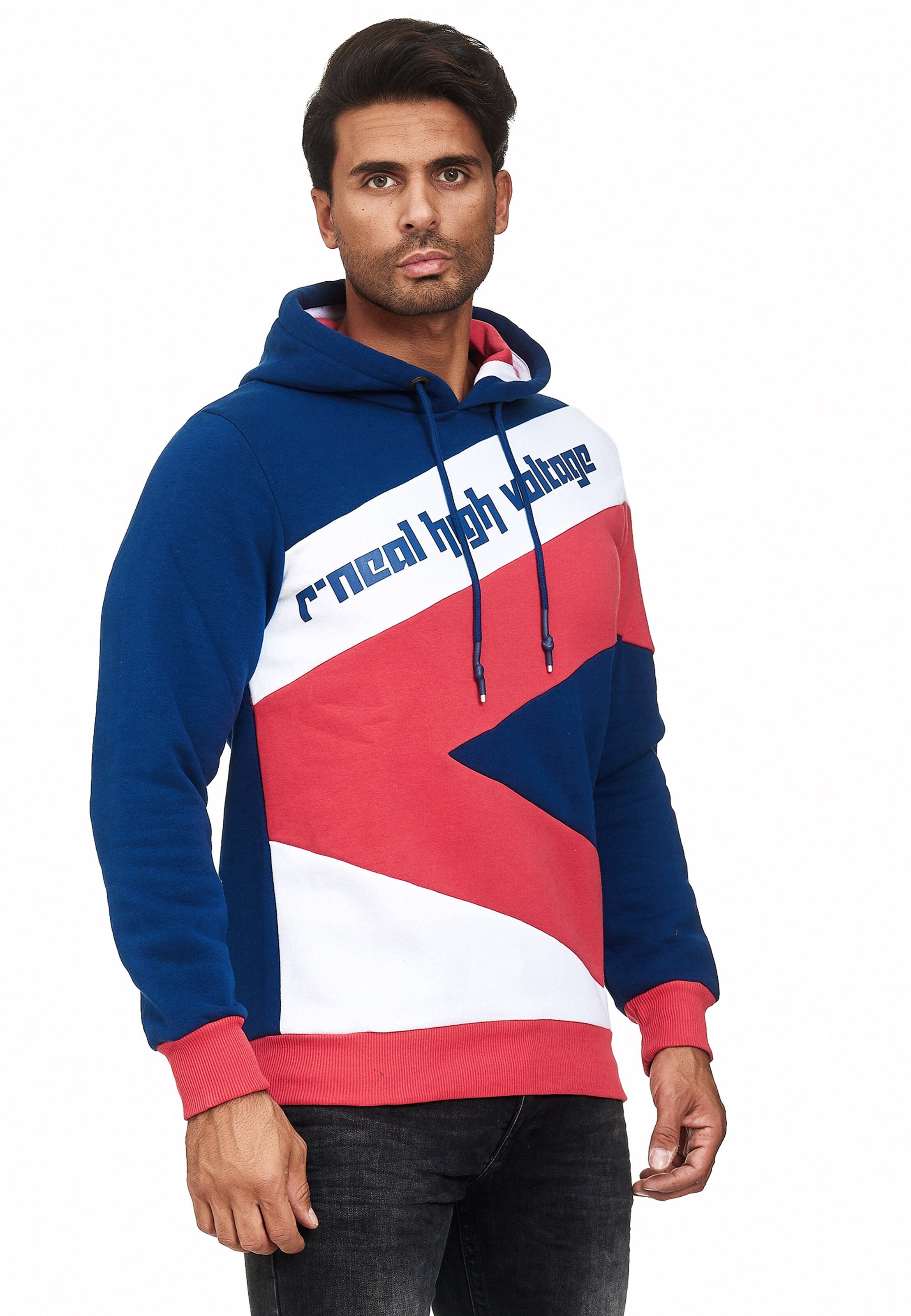 Rusty Neal Pullover in Blau: Vorderseite