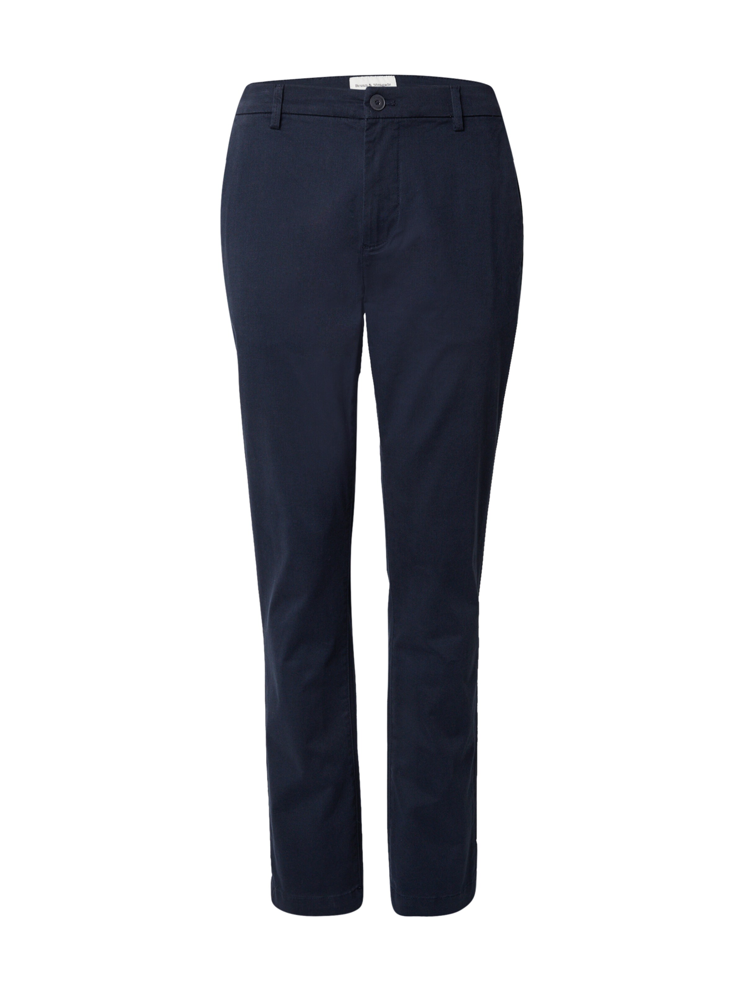 Bruun & Stengade Normální Chino kalhoty 'Malik' – modrá: přední strana