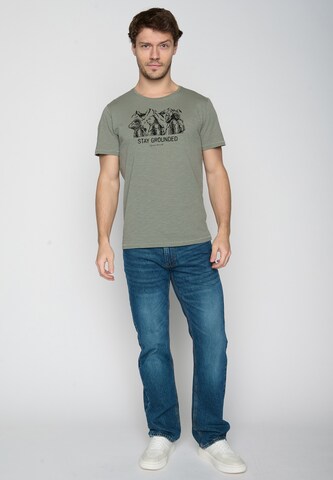 GREENBOMB Shirt 'Animal Stay Grounded' in Groen