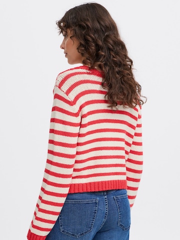 Fransa Gebreid vest ' FRBELINDA CAR 1 ' in Rood