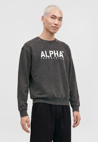 ALPHA INDUSTRIES Sweatshirt 'Stencil' in Black