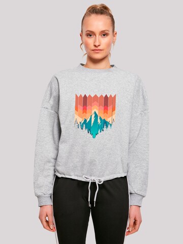 F4NT4STIC Sweatshirt 'Berg Sonnenuntergang' in Grijs: voorkant