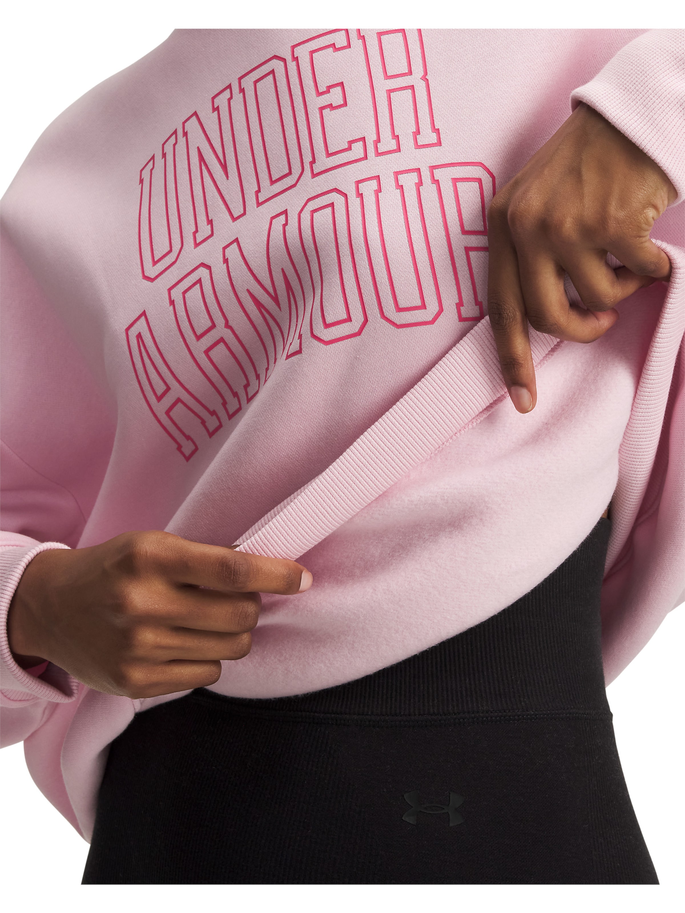 UNDER ARMOUR Sports sweatshirt ''Rival ' in Pink