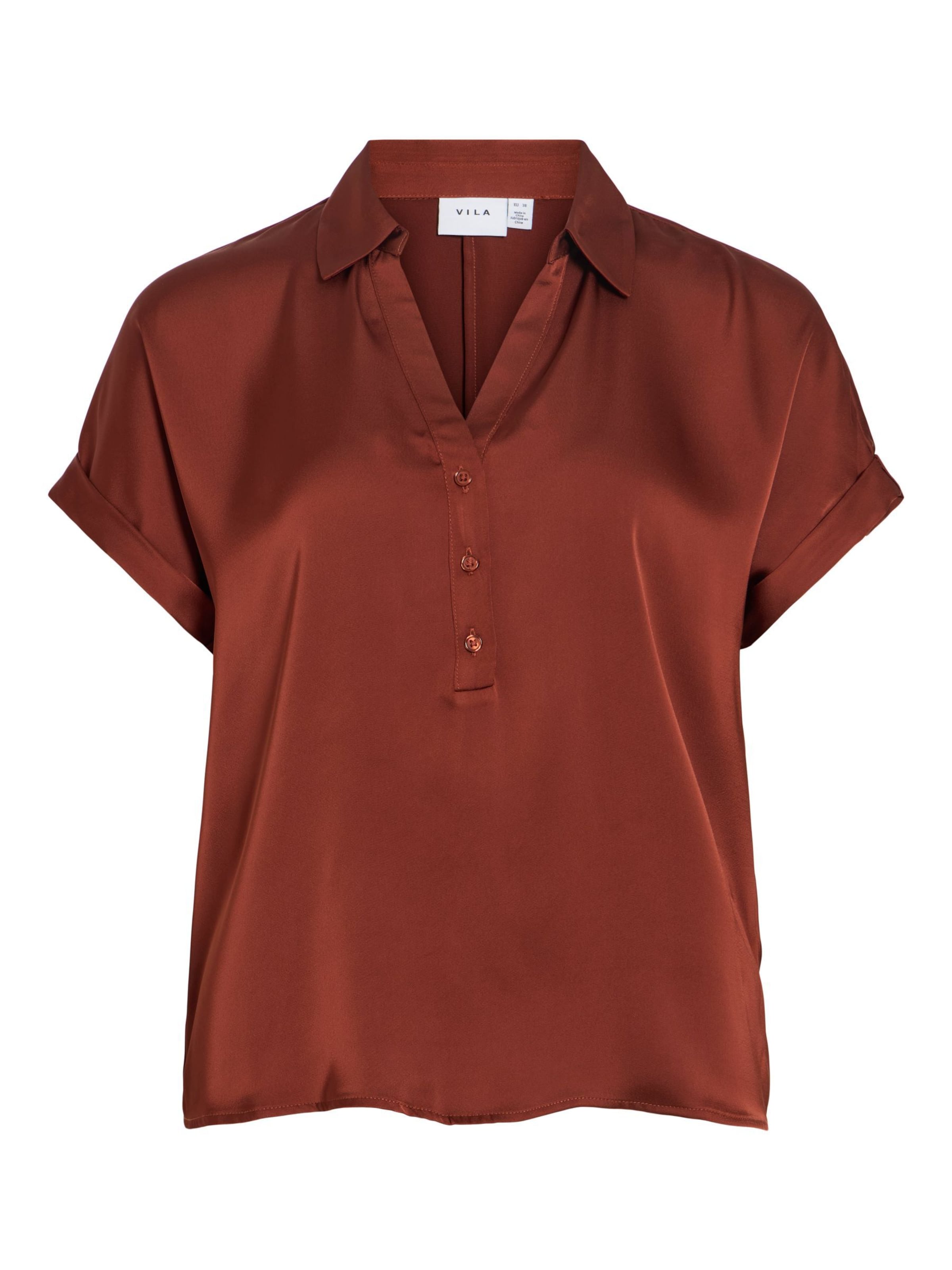 VILA Chemisier 'VIEnna Ravenna' en rouge rouille, Vue avec produit