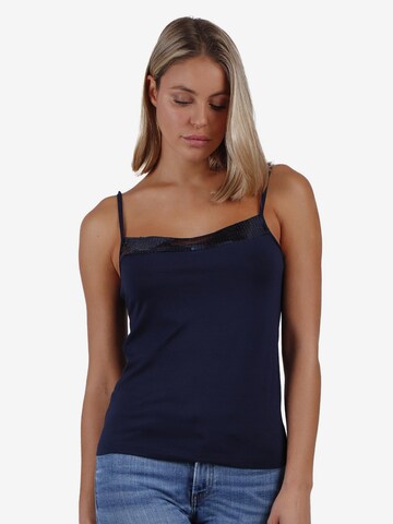 admas - Top 'ADMAS Camiseta Tirante Escote Lentejuelas para Mujer' en azul: frente