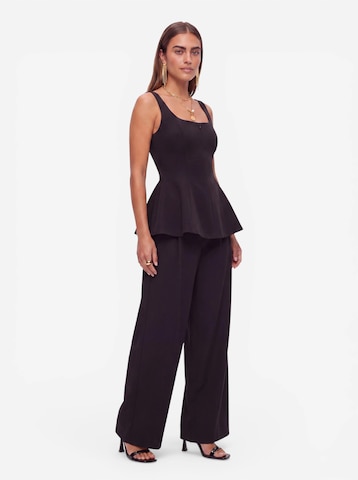 About You x Jessica Haller Top 'Peplum' in Schwarz