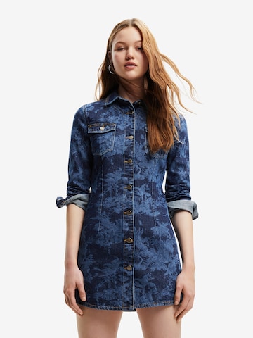 Desigual Shirt dress 'Tina' in Blue: front