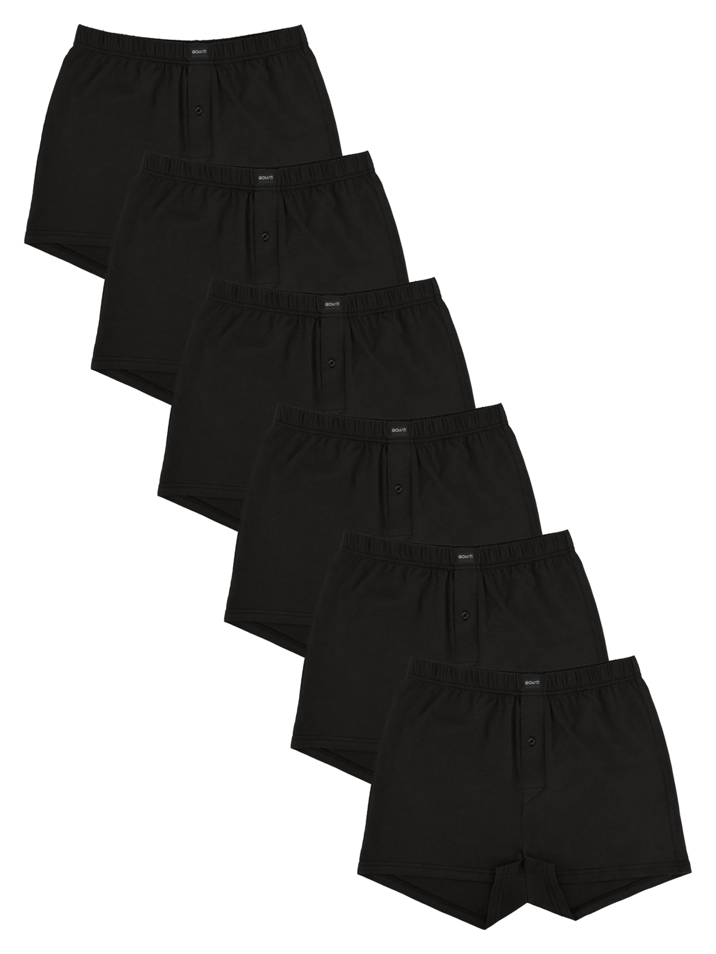 Gomati Boxer shorts 'Jersey Line' in Black: front