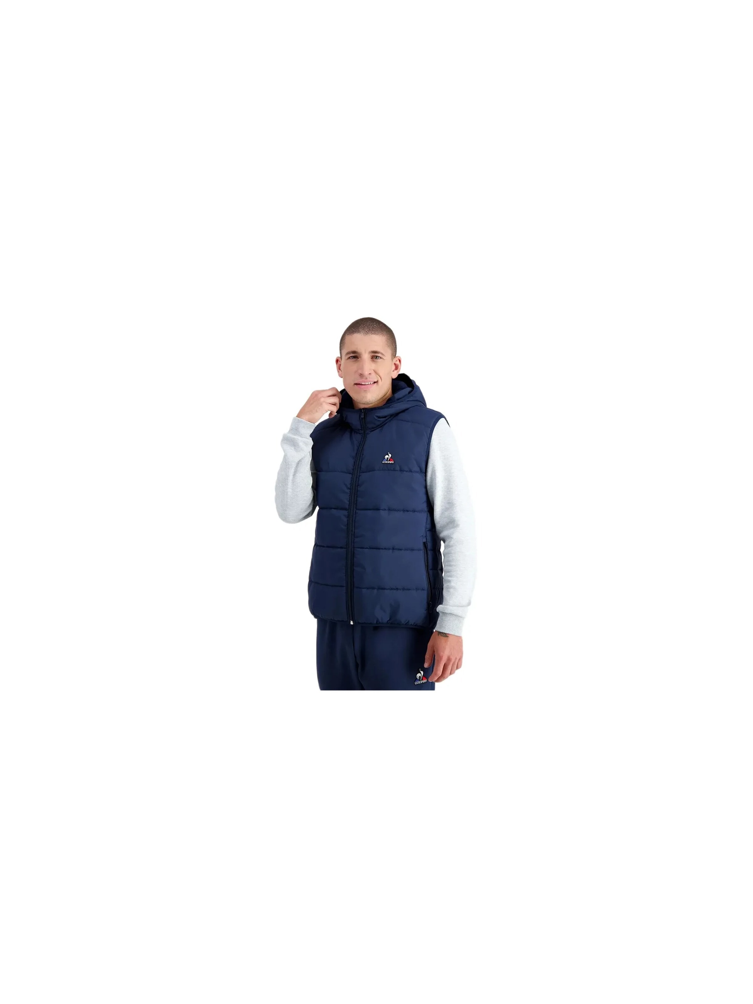 Manteau d’hiver 'Tricolore' LE COQ SPORTIF en bleu : devant