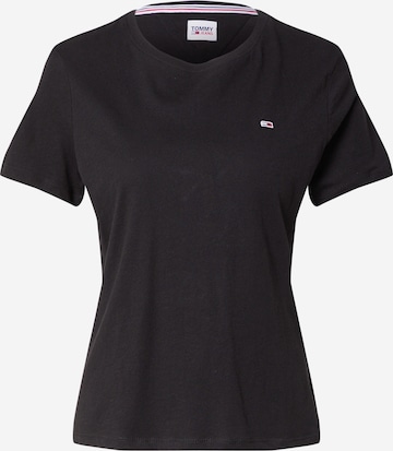 Tommy Jeans - Camiseta en negro: frente