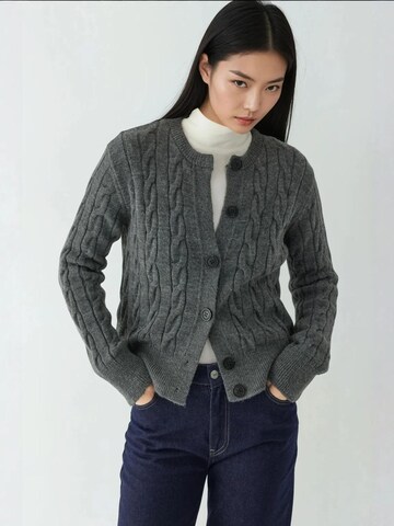 Hiccup Strickjacke in Grau: Vorderseite